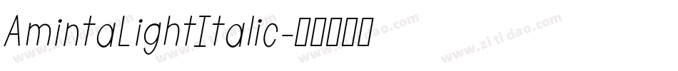 AmintaLightItalic字体转换