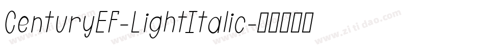 CenturyEF-LightItalic字体转换