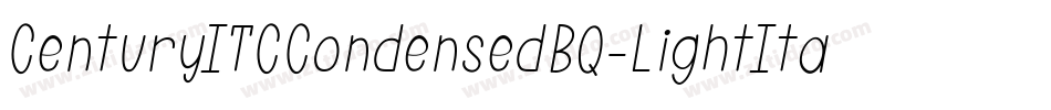 CenturyITCCondensedBQ-LightItalic字体转换