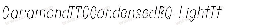 GaramondITCCondensedBQ-LightItalic字体转换