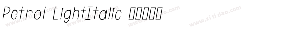 Petrol-LightItalic字体转换