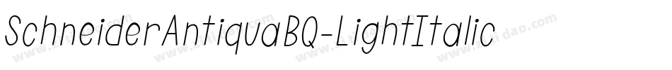 SchneiderAntiquaBQ-LightItalic字体转换