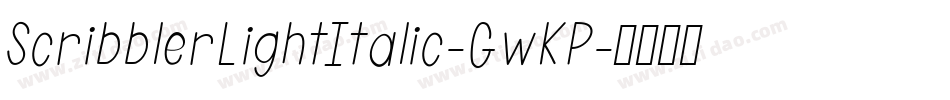 ScribblerLightItalic-GwKP字体转换