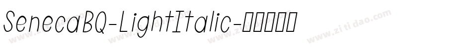 SenecaBQ-LightItalic字体转换