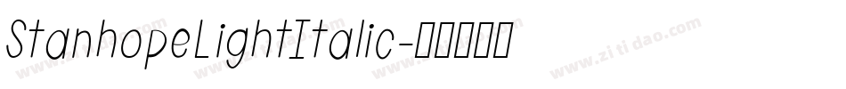 StanhopeLightItalic字体转换