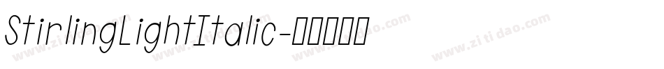 StirlingLightItalic字体转换