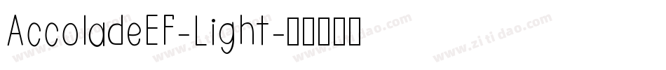 AccoladeEF-Light字体转换