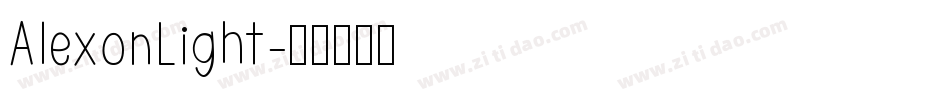 AlexonLight字体转换