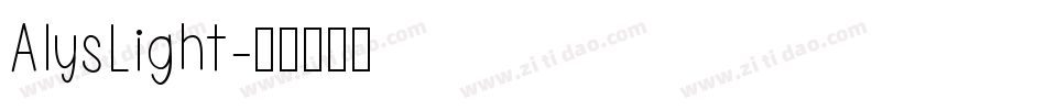 AlysLight字体转换