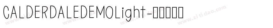 CALDERDALEDEMOLight字体转换