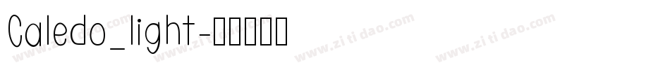 Caledo_light字体转换