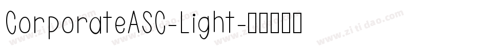CorporateASC-Light字体转换