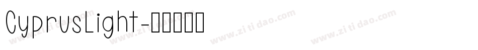 CyprusLight字体转换
