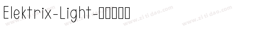 Elektrix-Light字体转换