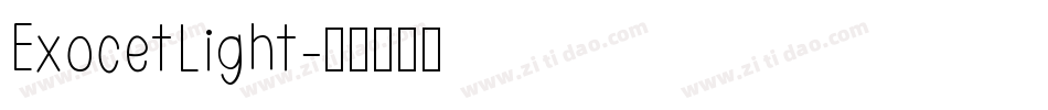 ExocetLight字体转换