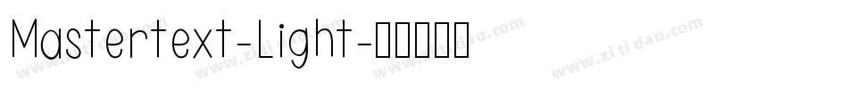 Mastertext-Light字体转换