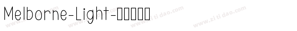 Melborne-Light字体转换