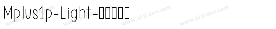 Mplus1p-Light字体转换