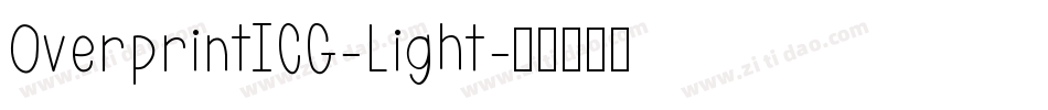OverprintICG-Light字体转换
