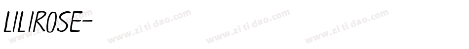 Lilirose字体转换