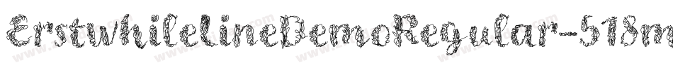 ErstwhileLineDemoRegular-518mx字体转换