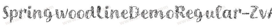 SpringwoodLineDemoRegular-ZvA8字体转换 SpringwoodLineDemoRegular-ZvA8字体转换