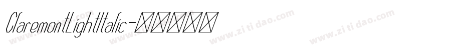 ClaremontLightItalic字体转换