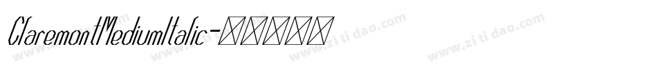 ClaremontMediumItalic字体转换