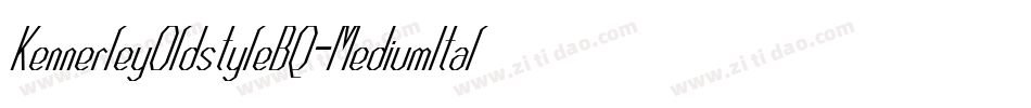 KennerleyOldstyleBQ-MediumItalic字体转换