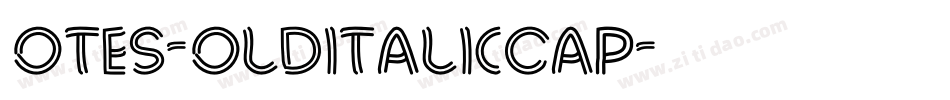 Notes-BoldItalicCap字体转换
