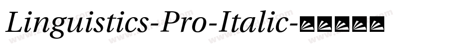 Linguistics-Pro-Italic字体转换