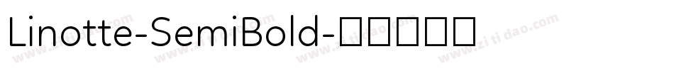Linotte-SemiBold字体转换