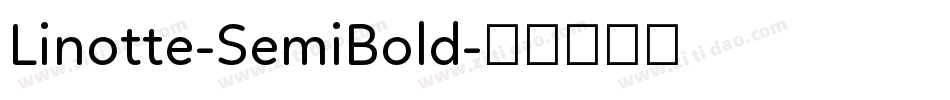 Linotte-SemiBold字体转换