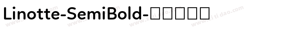 Linotte-SemiBold字体转换
