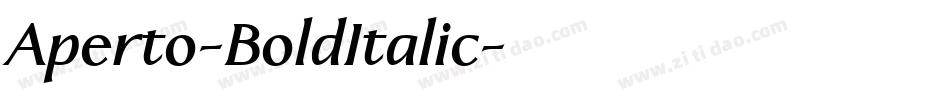 Aperto-BoldItalic字体转换