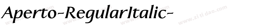 Aperto-RegularItalic字体转换