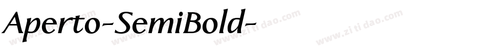 Aperto-SemiBold字体转换