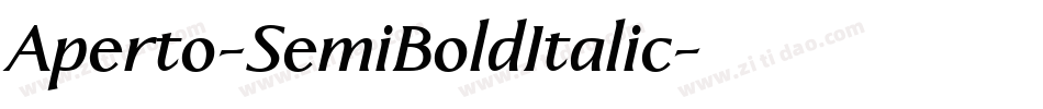Aperto-SemiBoldItalic字体转换