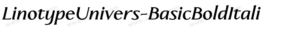 LinotypeUnivers-BasicBoldItalic字体转换