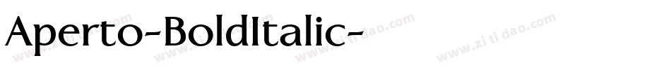 Aperto-BoldItalic字体转换