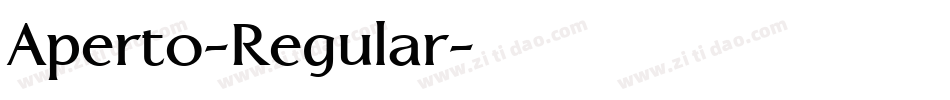 Aperto-Regular字体转换