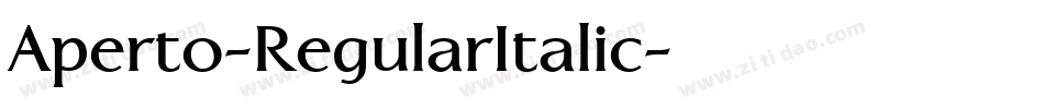 Aperto-RegularItalic字体转换