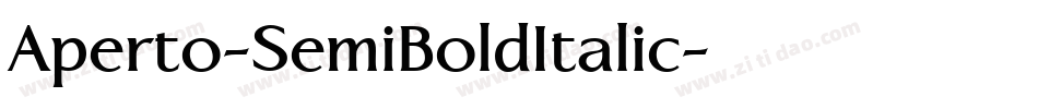 Aperto-SemiBoldItalic字体转换