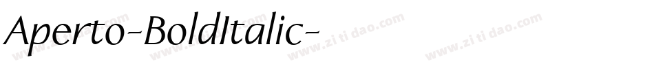Aperto-BoldItalic字体转换