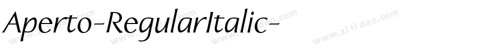 Aperto-RegularItalic字体转换