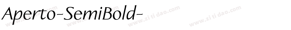 Aperto-SemiBold字体转换