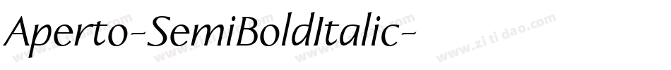 Aperto-SemiBoldItalic字体转换