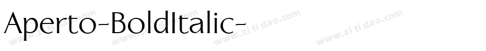 Aperto-BoldItalic字体转换