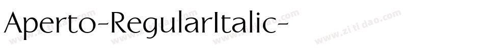 Aperto-RegularItalic字体转换