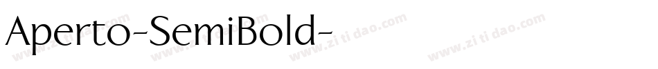 Aperto-SemiBold字体转换